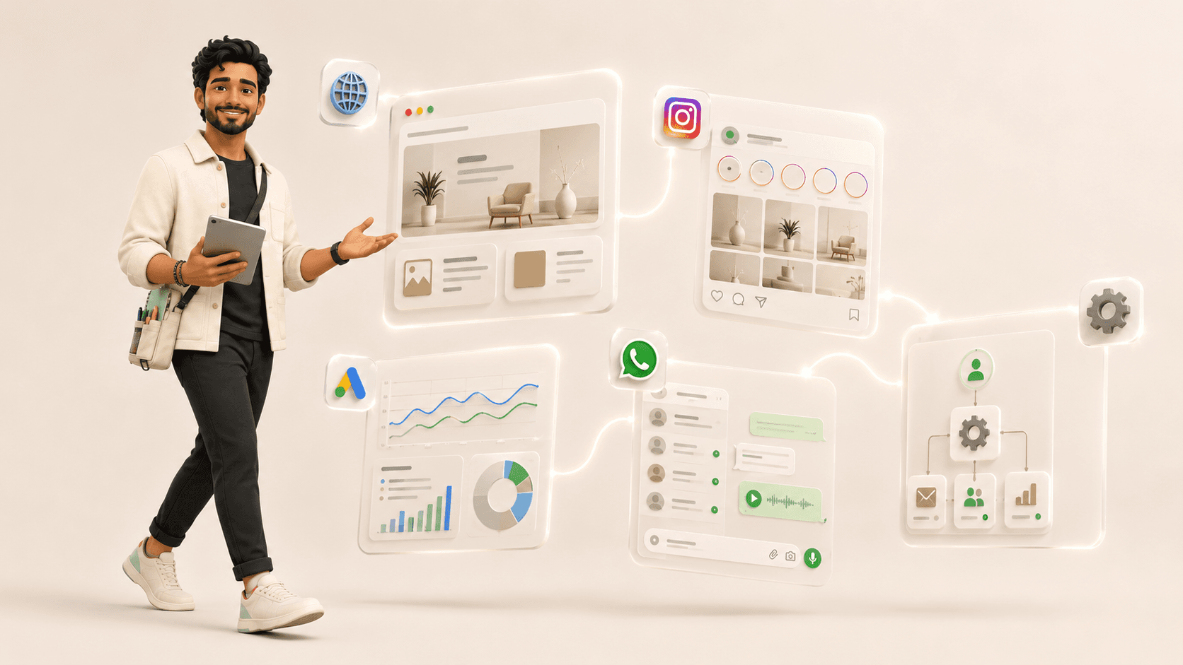 Produtos digitais SiteConnectPro para site, anuncios, Instagram, WhatsApp e sistema
